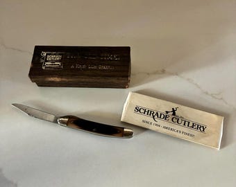 Vintage Schrade 180 Uncle Henry Wrangler Knife USA Made w/ Box