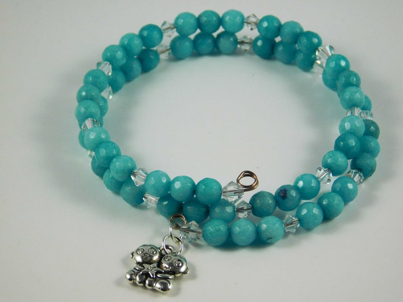 Aquamarine Beads Gemini Bracelet Beaded Bracelet Zodiac Gift - Etsy UK