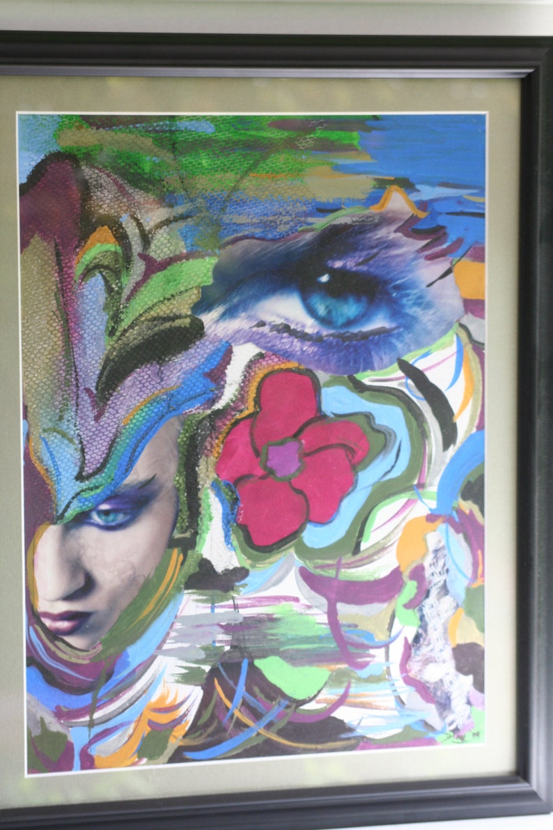 Original Mixed Media Collage Art Chaos Prints available see prints section image 2