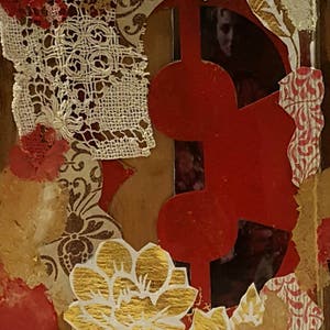 Original Mixed Media Artist Collage -Hidden