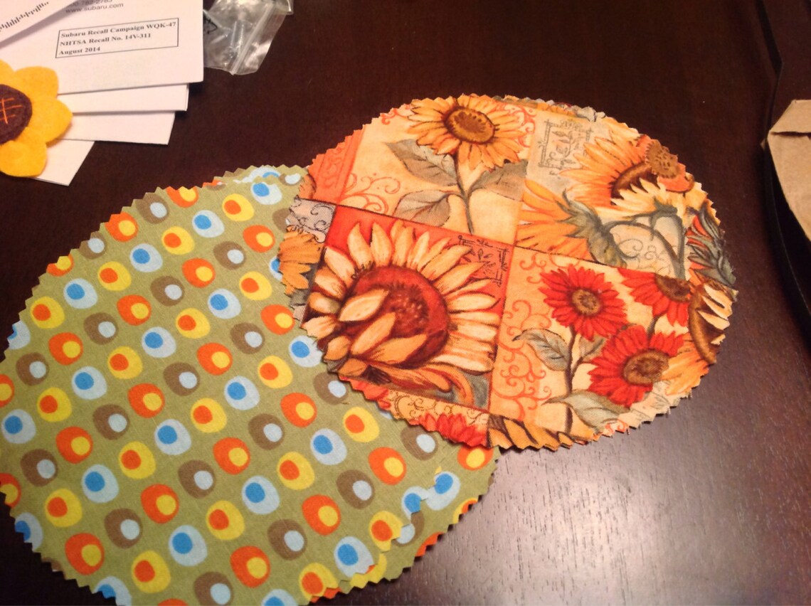 Mason jar cloth toppers Etsy