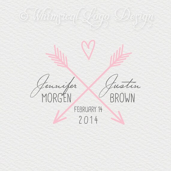 Items similar to Premade Wedding Logo Design and Watermark Design