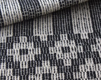 Scandinavian Crackle style table runner Black and Natural