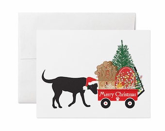 Black Labrador Christmas Cards: Dog Lover Holiday Greetings
