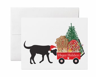 Black Labrador Holiday Cards: Dog Lover Greeting Card Set