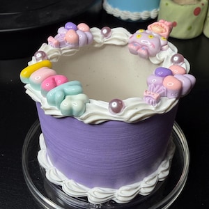 Vaso per piante grasse in ceramica, fatto a mano, a forma di torta, 5 cm.