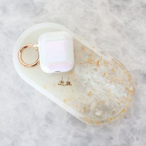 Cloudy Resin Vanity Tray More Colors Available Resin Tray Etsy