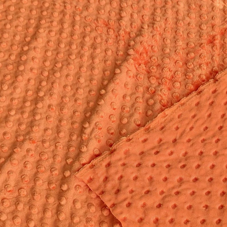 Cuddle Dimple Dot Minky in Orange by Shannon Fabrics-remnant - Etsy