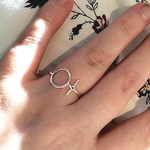 Handmade Sterling Silver Feminist Venus Shaped Ring