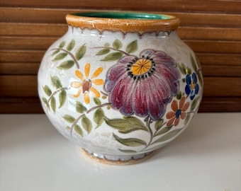 Vintage Royal Gouda Art Pottery Vase Planter Earth Tones