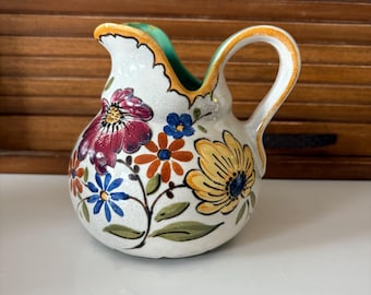 Vintage Royal Gouda Art Pottery Small Pitcher #2547 Earth Tones