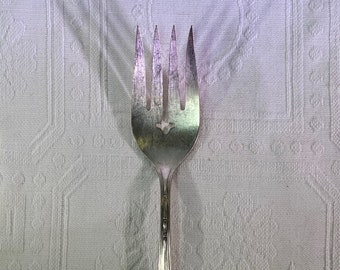 Vintage Set of 2 Silver Plate Serving Fork William A. Rogers/Oneida