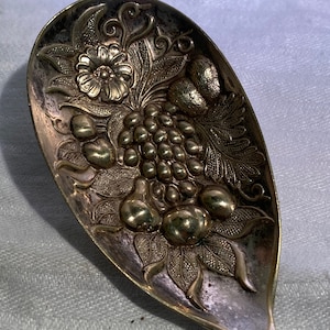 EP Silver Spoon Repousse BowlFruit & Flowers