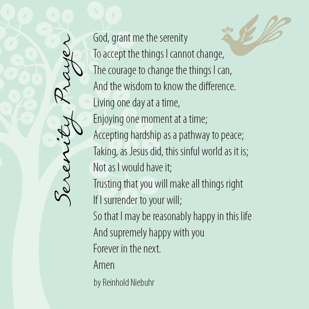 serenity prayer print custom any color etsy