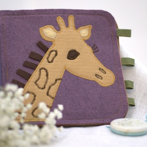 Busy book for baby & toddler, Quiet Book, Educational, Soft, Natural Wool Fibers, Play, Infant, Ages 123, Self-soothing, Calm,Pop-up Window