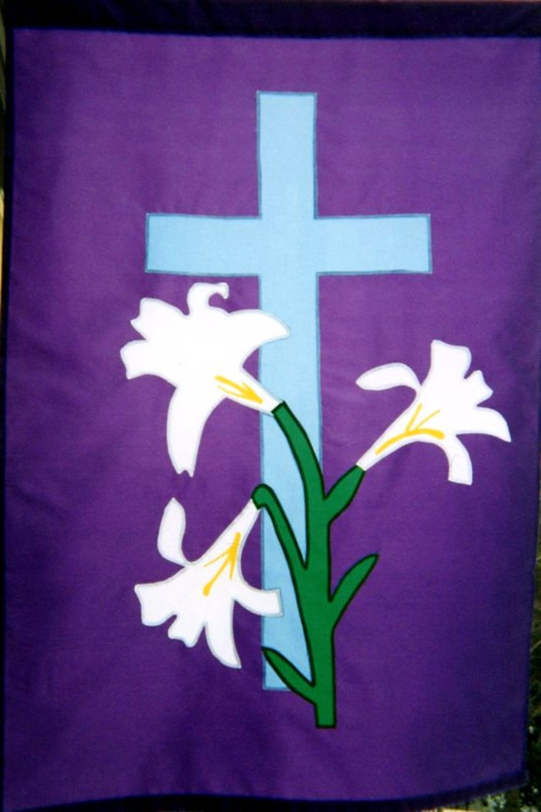 Easter Cross Garden Flag Etsy