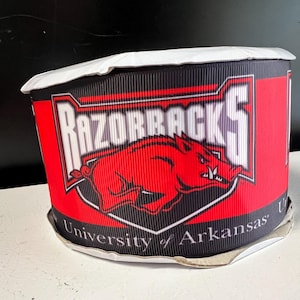 University of Arkansas Razorbacks Hair Bow Ribbon by the Yard 3&quot; inch-Grosgrain-by the yard