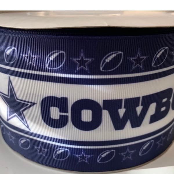 Dallas Cowboys 3 in ribbon-by the yard