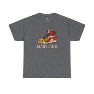 Maryland Sneakers Shirt | Unisex Graphic Tee | Maryland Flag Sneaker Design | UMD College Spirit Wear | Gift for Maryland Fans image 6