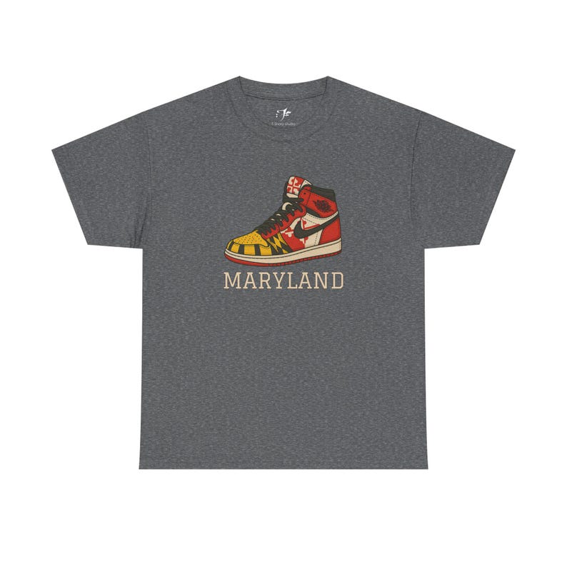 Maryland Sneakers Shirt | Unisex Graphic Tee | Maryland Flag Sneaker Design | UMD College Spirit Wear | Gift for Maryland Fans image 6