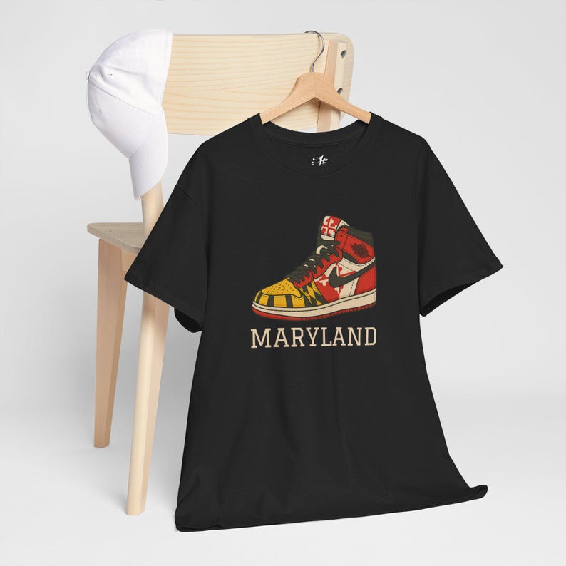 Maryland Sneakers Shirt | Unisex Graphic Tee | Maryland Flag Sneaker Design | UMD College Spirit Wear | Gift for Maryland Fans image 10