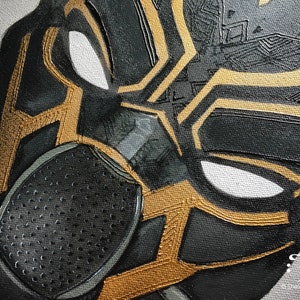 Pintura de máscara de gas de pantera negra, arte callejero de personajes de Marvel imagen 4