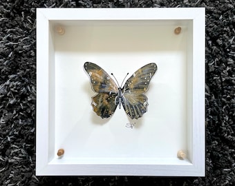 Black and Gold Watercolor Butterfly - 3D Butterfly Shadowbox, Hand Painted Watercolor Watercolor Pop Art, Great House Warming Gift