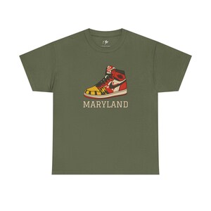 Maryland Sneakers Shirt | Unisex Graphic Tee | Maryland Flag Sneaker Design | UMD College Spirit Wear | Gift for Maryland Fans image 5