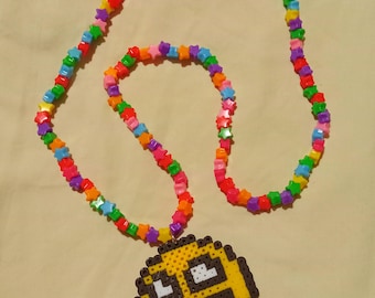 Epic face emoji kandi necklace