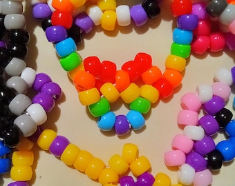 Pride kandi heart bracelets