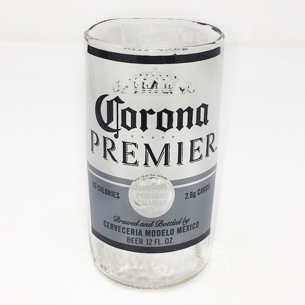 Recycled Glasses - Corona Premier Beer - handmade art, fire polished, flame worked, kiln fired