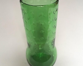 Verres verts Sprite recyclés, sodas, gaufré, travaillé à la flamme, polis au feu, lavables au lave-vaisselle, épais et durables, fabriqués à partir d'une bouteille de soda Sprite