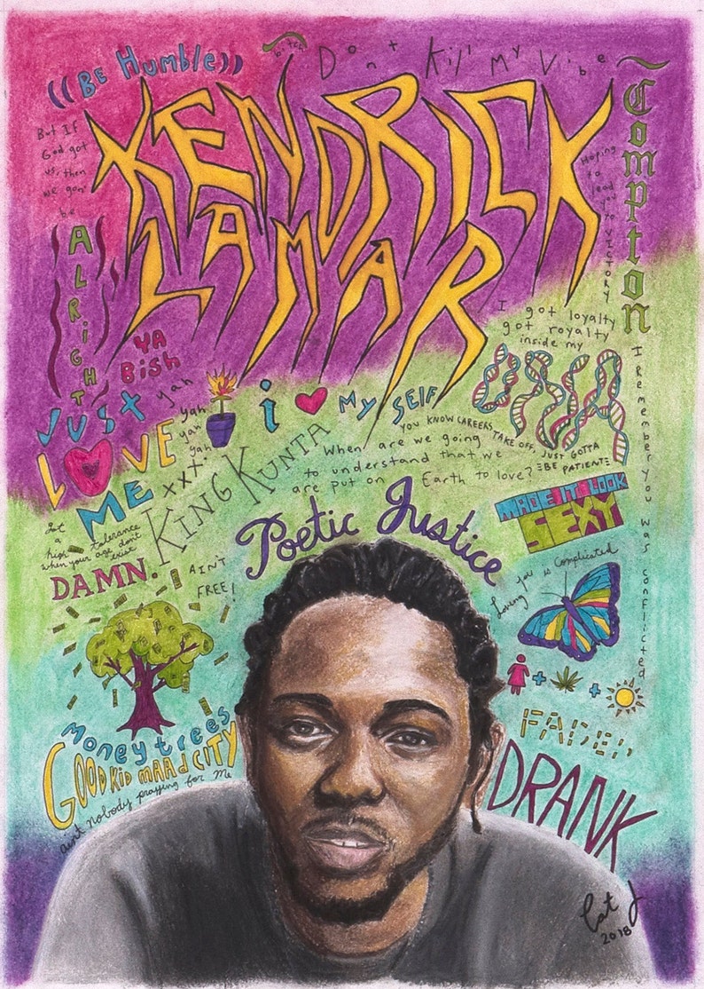 Kendrick Lamar Poster Etsy