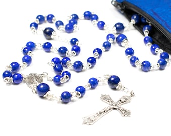 Blue Lapis Lazuli Gemstone Rosary