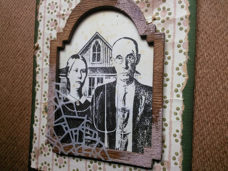 Anniversary Card American Gothic Couple Card
