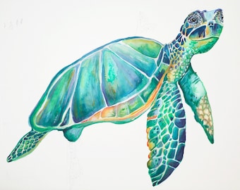 calcomanía de pared de tortuga marina, pegatina de tortuga, calcomanía de tortuga, decoración de tortuga, arte de tortuga, decoración del océano, tortuga marina.