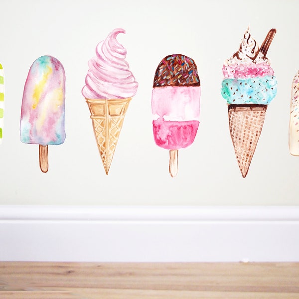 Ice cream wall decals,Lollies sticker,pastel decor,sweets sticker,playroom wall decals,playroom sticker,dessert sticker,play kitchen,art,
