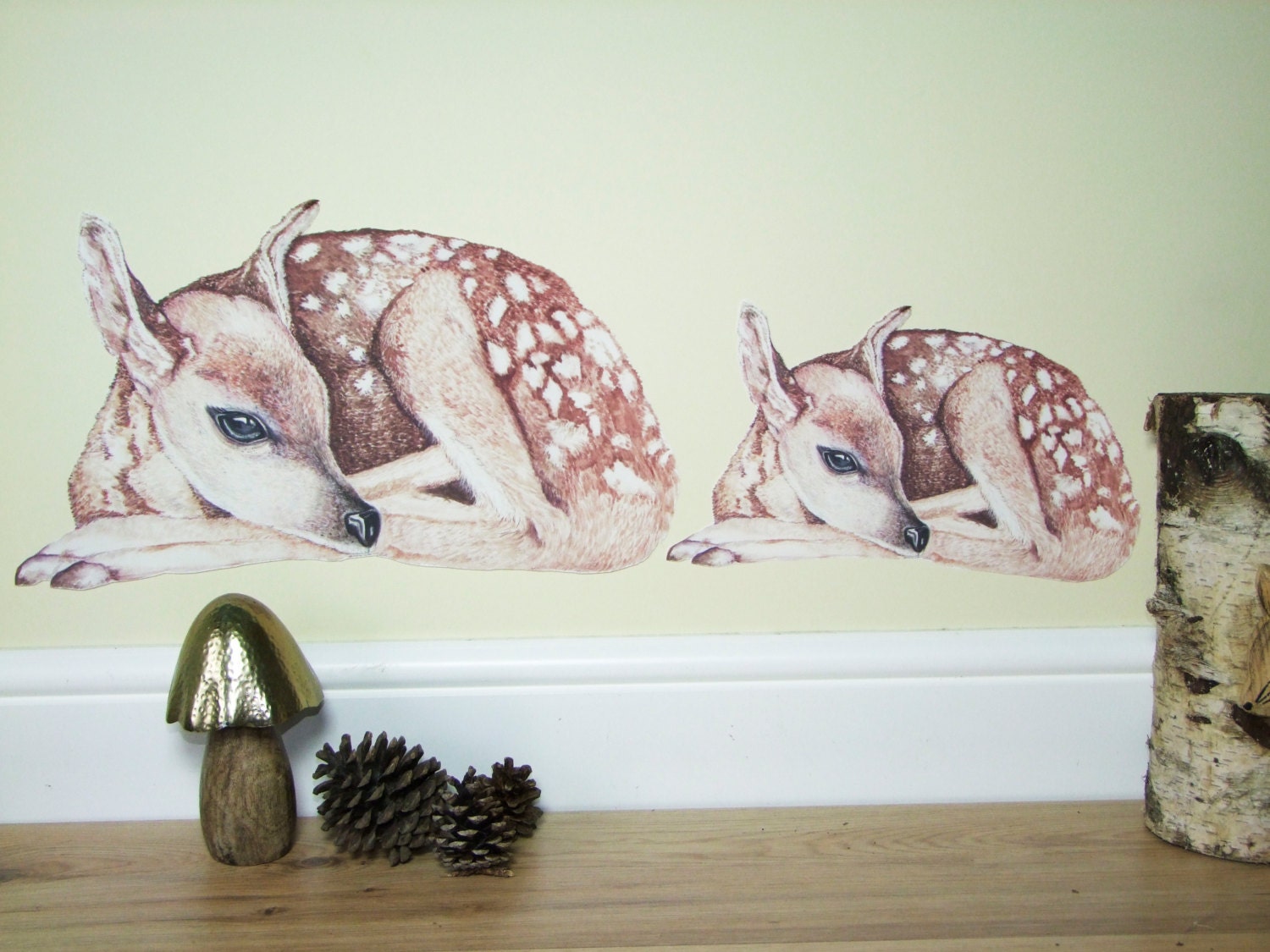 Deer wall decal woodland Nurserydeer wall stickerfawn wall | Etsy