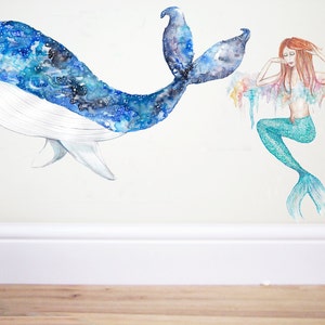 Mermaid Wall Decal,mermaid Sticker,mermaid Art,girls Mermaid Decal
