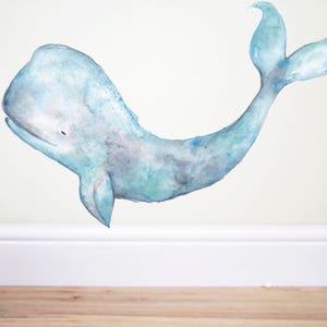 Humpback Whale decal,Whale sticker,Whale wall decal, under the sea decor, whale art, nursery wall decal, mermaid decal, mermaid decor, Art