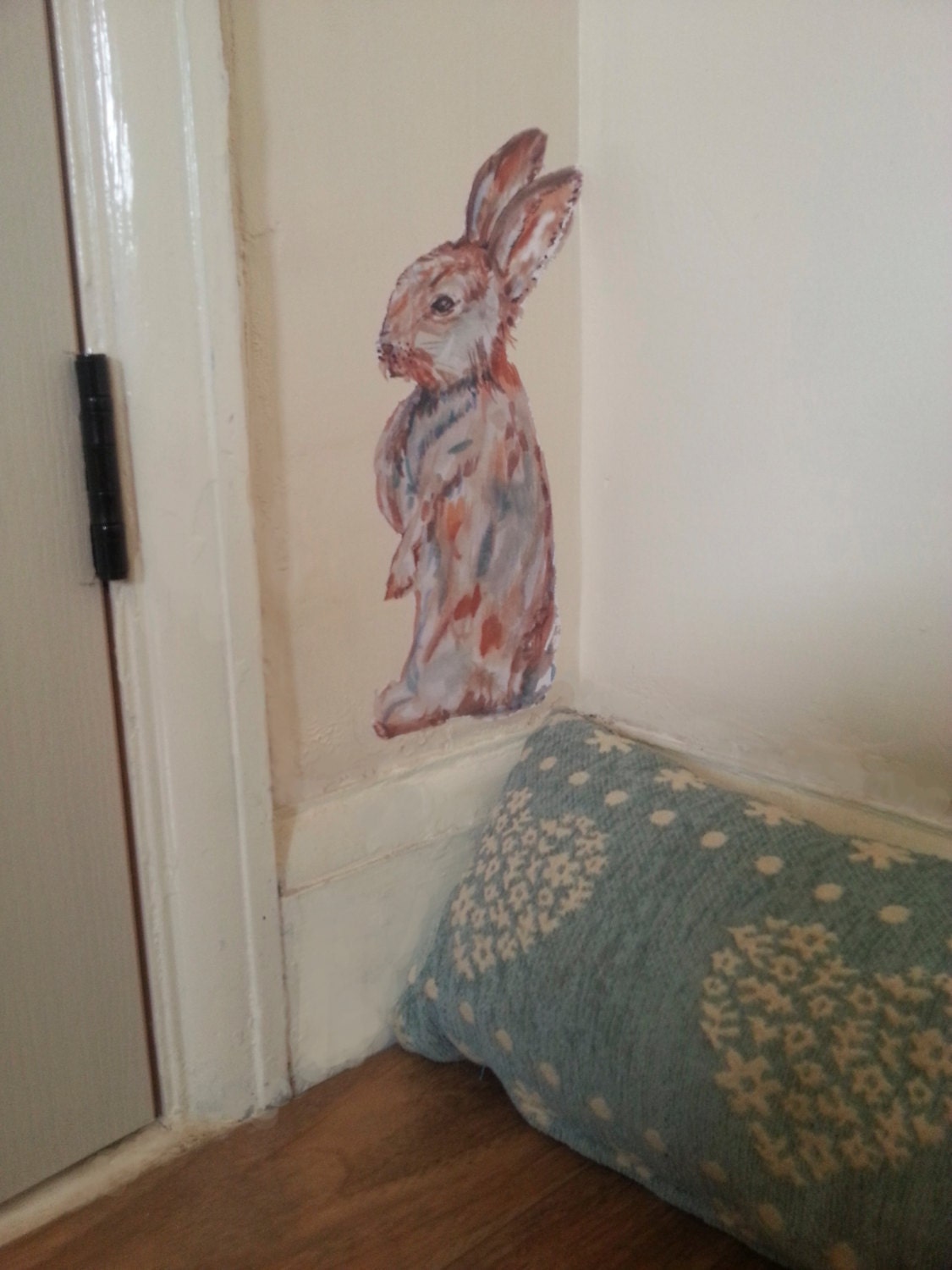 Rabbit wall decalBunny wall decalwoodland animalsEaster | Etsy