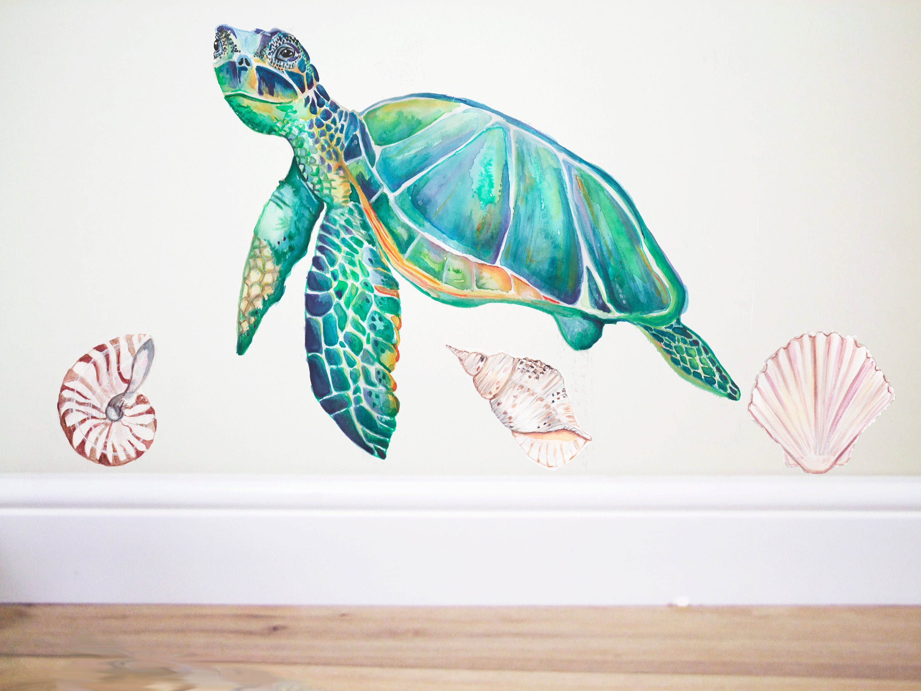 Sea Turtle Wall Decal Turtle Sticker Turtle Decal Turtle Etsy Australia