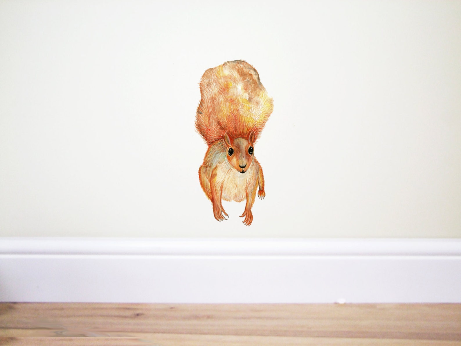 FLFK Squirrel Wall Decals For Kids Room - Removable Vinyl Wall Art Stickers | Easy To Apply & Reposition