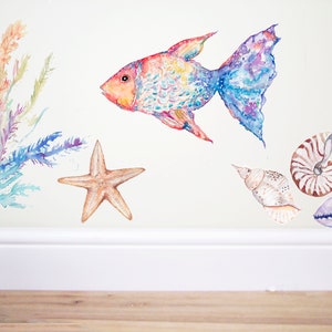 Rainbow fish facing right A5
