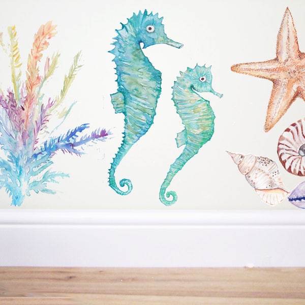 sale wall decal, seahorse wall decal, discount