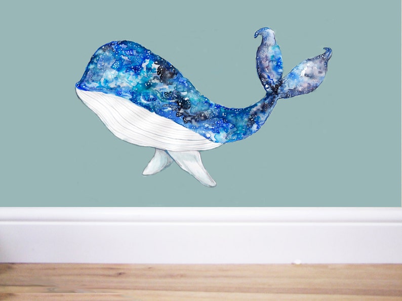 Whale Wall Decalwhale Nursery Sticker Under the Sea Etsy UK