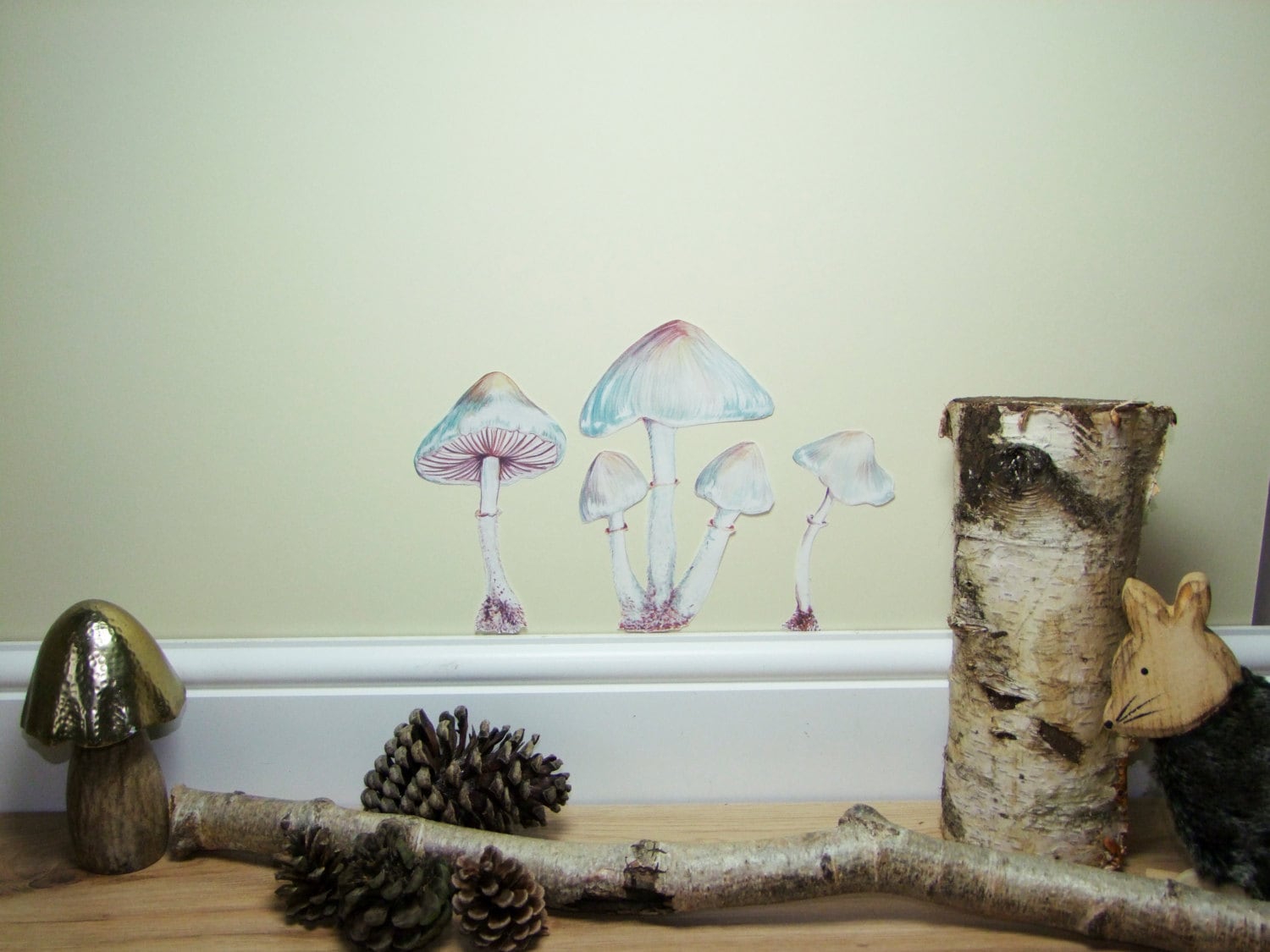 Mushroom Wall Decalmushroom Stickerstoadstool Etsy