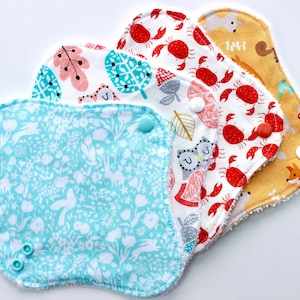 Cloth panty liners made with cotton and bamboo towelling or velour washable CSP image 1