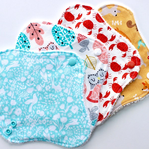 Cloth panty liners - made with cotton and bamboo towelling or velour - washable CSP