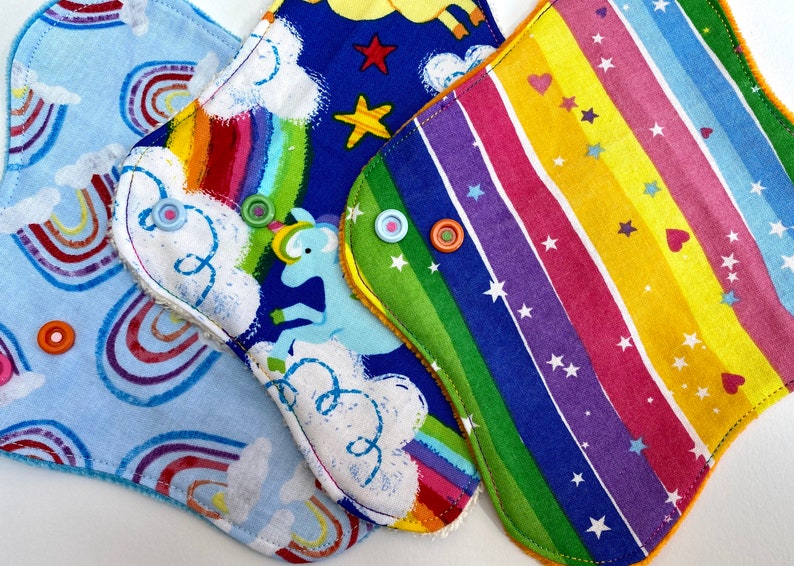Cloth panty liners made with cotton and bamboo towelling or velour washable CSP image 3
